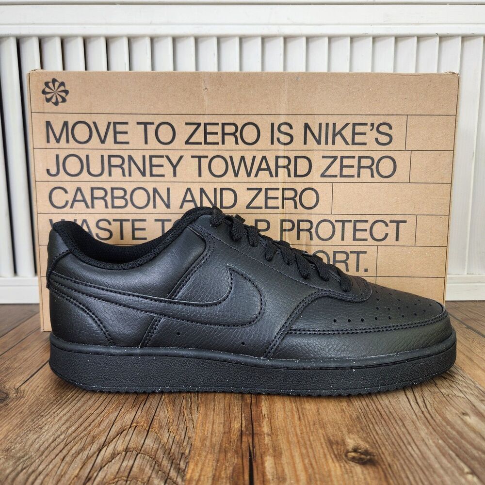 Nike Court Vision Lo NN Mens 8.5 Triple Black Athletic Sneakers Shoes DH2987-002